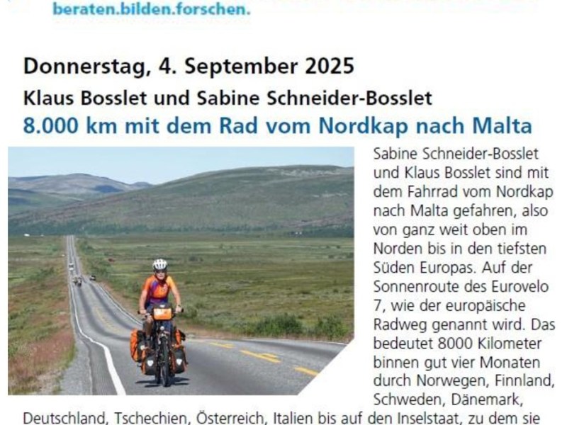 Vortrag Nordkap-Malta